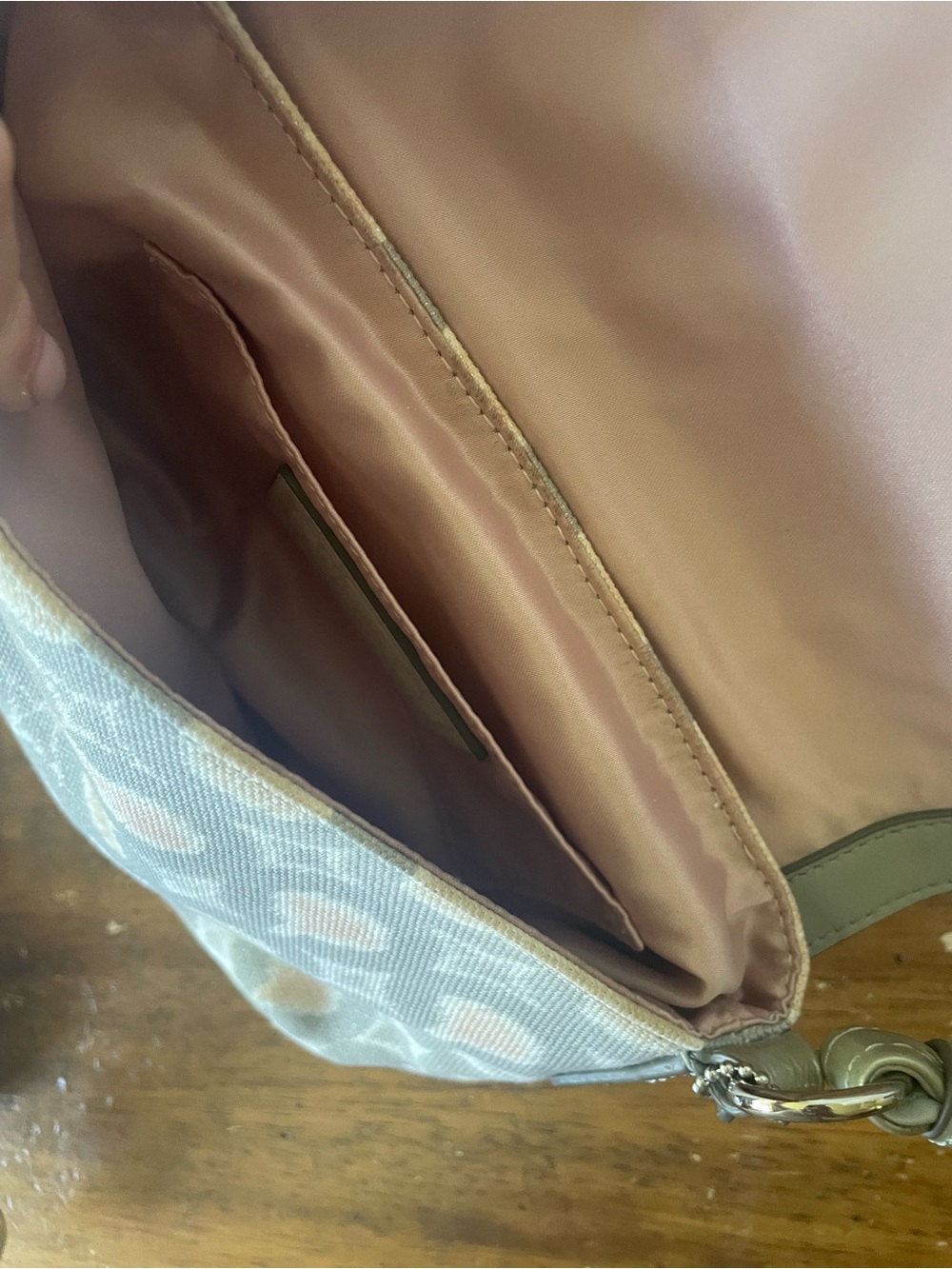 COACH KRISTIN OP ART SIGNATURE SHOULDER HANDBAG BAG PURSE HOBO 45376 - Picture 7 of 12